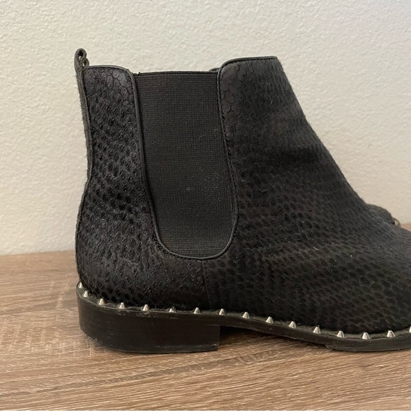 Schutz Black Studded Chelsea Boots, Size 9.5 - Picture 2 of 9
